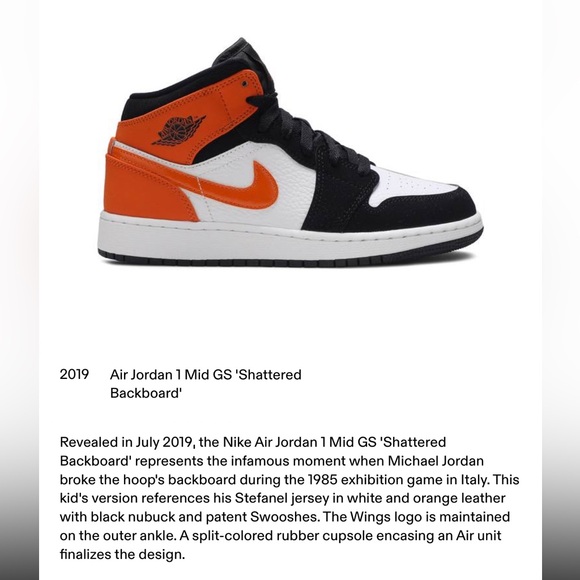2019 Air Jordan 1 Mid GS “Shattered Backboard” - Picture 9 of 9